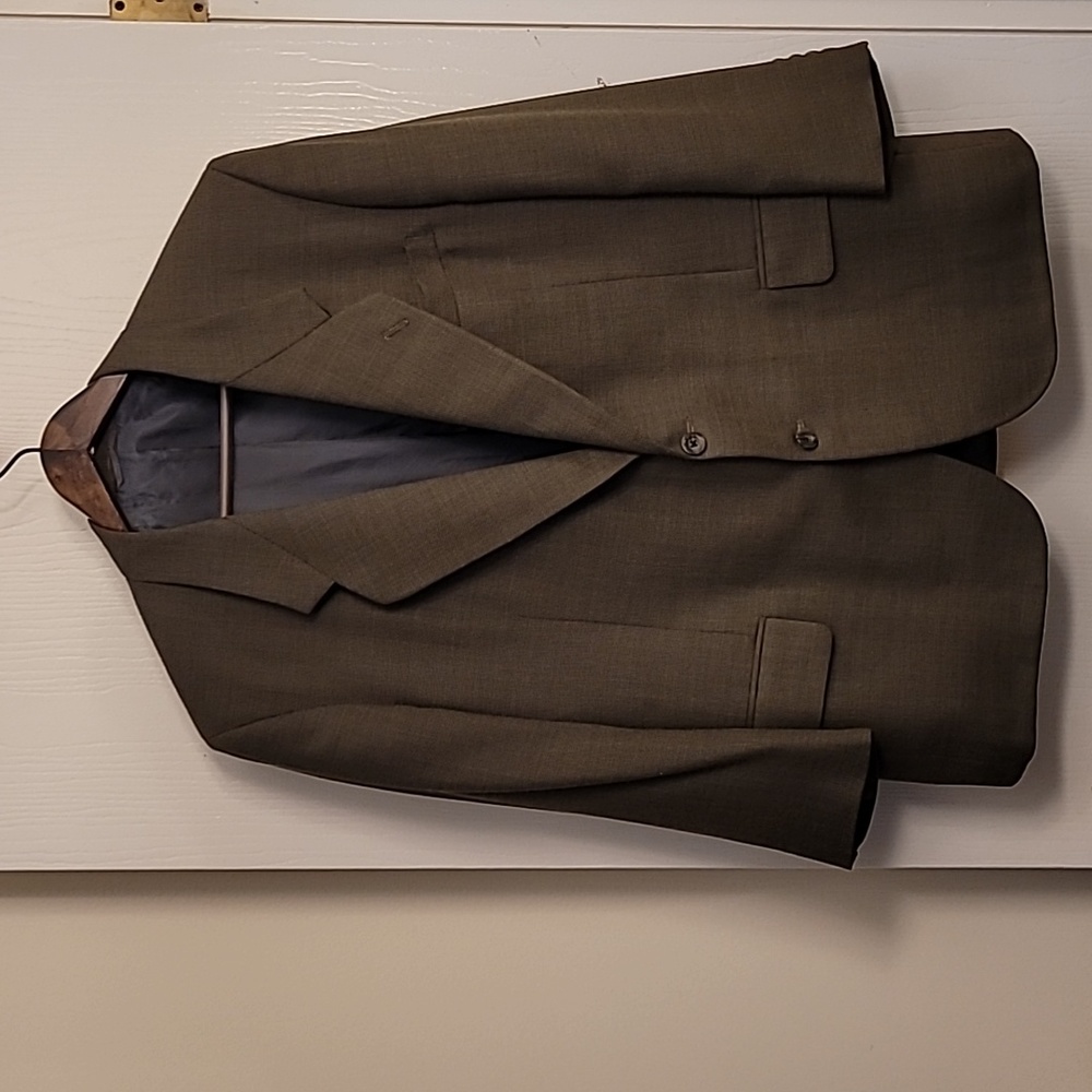 Tom James Royal Classic Wool Blend Blazer Men's  Green Sport Coat 2 Button Sz 46